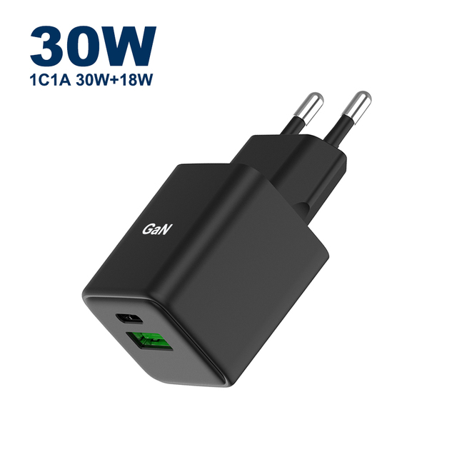 GRS PD 30w Charger USB C EU UK US KR Plug Mobile Phone Universal Wall GAN 45w 35w 30w 18w Fast Charger Type C for iPhone Samsung