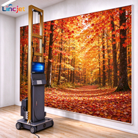 LINCJET LC-A2 DX7 Tinggi Cetak 2.5 Meter untuk Printer Dinding UV dengan Layar Sentuh untuk Dinding Tinggi