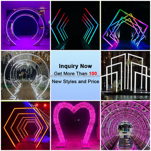 <span class=keywords><strong>Arche</strong></span> <span class=keywords><strong>Ronde</strong></span> Gonflable LEDA Effet Miroir avec Tunnel Lumineux LED et Structure Métallique <span class=keywords><strong>pour</strong></span> Allée de Mariage et Événements - Product Image 6