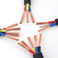 Cable de Alimentación RVV con Aislamiento XLPE, Revestimiento de PVC, 3, 4, 5, 6 Núcleos, Cobre Puro, 300V 500V, Cableado Industrial para Construcción