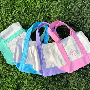 Borsa Shopper Grande Personalizzata <span class=keywords><strong>con</strong></span> Logo, Riutilizzabile, in Tela di Cotone Organico, Ricamata, <span class=keywords><strong>con</strong></span> Cerniera e Tasca - Product Image 3