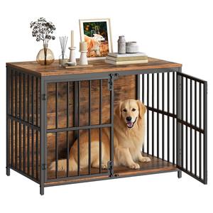 Meubles <span class=keywords><strong>de</strong></span> caisse pour chien, niche intérieure en métal pour chien, cage pour chien robuste pour chien <span class=keywords><strong>de</strong></span> petite/moyenne taille, table d'appoint décorative - Product Image 1