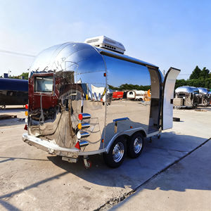 Chariot de vente ambulante d'ornements statiques pour l'exportation, chariot de vente de crème glacée, de restauration rapide, de hamburgers, de nouilles froides grillées, remorque remorquée en acier inoxydable, camion de restauration - Product Image 3