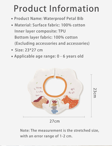 Baberos Multifuncionales de 3 Capas, 100% Algodón, Tipo Pétalo, Suaves y Duraderos, para Bebés de 0 a 6 Años, Económicos, para Recién Nacidos - Product Image 3