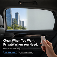 Película Inteligente PDLC para Ventanas de Auto, Kit de 4 Piezas con Unidad de Control, Película de Privacidad Eléctrica Personalizada para Vehículos