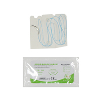 Fil de suture en nylon non résorbable haute résistance, monofilament de polyamide, facile à nouer, bleu et noir, USP 12/0-4