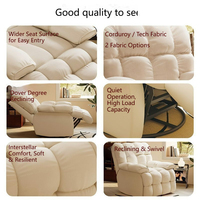 Fauteuil inclinable ergonomique moderne de luxe, réglable, avec coussin, pour salon ou bureau