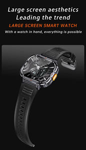 Akıllı saat 2 inç Ultra büyük ekran NX23 LED ışık el feneri BT arayarak AI ses 400mAh erkekler Fitness spor izci Smartwatch - Product Image 5