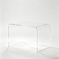 Table d'appoint en acrylique transparente sur mesure, pliée à chaud, moderne, pour salon et décoration intérieure