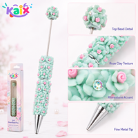 Stylos Gel KAIX en Forme de Fleur de Rose en Argile avec Strass, Premium, Vente en Gros, Encre Gel 0,5 mm, Stylos Perlables, Direct Usine