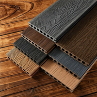 Plancher de terrasse WPC 25 mm à clipser, style moderne et minimaliste, pour extérieur, imperméable, aspect bois, résistant à la décomposition, double emboîtement