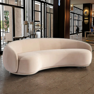 Bộ ghế <span class=keywords><strong>sofa</strong></span> góc cong bện thủ công, đồ nội thất dành riêng cho khách sạn, ghế <span class=keywords><strong>sofa</strong></span> giường gỗ kiểu dáng thời trang cho phòng khách - Product Image 4