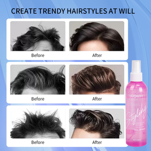 Wholesale 236ml Strong Hold <b>Styling</b> Gel <b>Spray</b> Quick Drying Non Flaking Hair <b>Spray</b> for Daily Hairstyle - Product Image 5