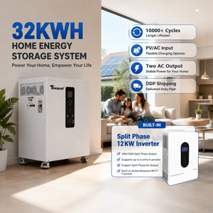 Système Solaire Domestique Hybride Tout-en-un 51.2V 628Ah 32kWh 12KW avec Équilibreur Actif CAN Intégré et Fonction WiFi - Product Image 1