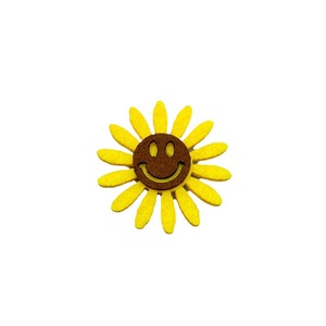 Colorful Smiley <b>Face</b> Sunflower Hair Clips <b>Cloth</b> Hand Knitted Casual Accessories For Hair Jewelry Clothing - Product Image 5