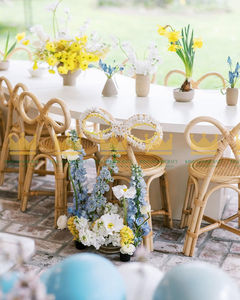 Silla Infantil de Ratán Natural Moderna Hecha a Mano |   Diseño Ecológico y Seguro para Fiestas de Cumpleaños Infantiles y Eventos de Hotel - Product Image 6