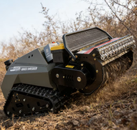Tondeuse à gazon robotisée tout-terrain sans fil homologuée CE EPA pour l'agriculture, débroussailleuse intelligente à fléaux télécommandée
