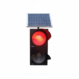 Luz de Advertencia de Tráfico Solar Dual de 300 mm, Luz Estroboscópica de Plástico PC para Seguridad Vial - Product Image 2