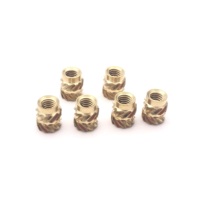 Inserts filetés moletés en laiton M2 M3 M4 M5 M6 M8 M10 à sertir à chaud pour imprimante 3D