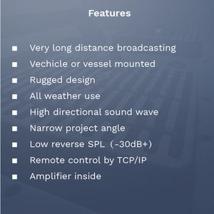 Perangkat dispersial berputar 360 terintegrasi menampilkan baik perangkat akustik Laser jarak jauh Capabilitie gelombang akustik Lrad - Product Image 3