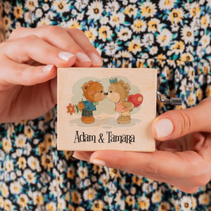 Caja de música romántica de oso con canción personalizada, regalos para novio, novia, parejas | Navidad, regalo de música para marido - Product Image 5