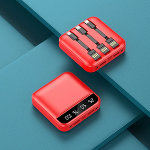 Batterie externe portable intelligente avec écran LED, <span class=keywords><strong>logo</strong></span> personnalisé, 3 câbles détachables, 5000mAh 10000mAh, chargeur de téléphone 10W - Product Image 6