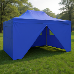 Carpa para Fiestas y Bodas Azul Acero de 10x13 Pies, Tela Oxford 600D con Revestimiento de PVC, Apertura Rápida, Toldo para Exteriores - Product Image 2
