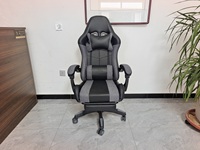 Chaise de jeu pour ordinateur en cuir de haute qualité avec mousse à mémoire de forme pour salle de jeux