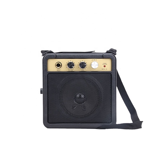 Wholesale Low Price 2.5" Mini Guitar Amplifier Portable 5 Watt Rechargeable Bass Guitar Amplifier High Quality