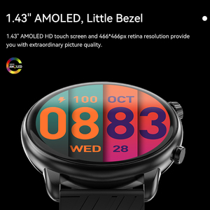 Nuevo reloj inteligente IMIKI TG2 Pantalla AMOLED-1,43 pulgadas 100 + Reloj Asistente de voz IP68 Negocio de moda para reloj inteligente - Product Image 3