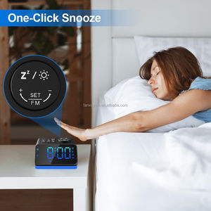 Reloj Despertador Digital con Radio FM para Dormitorio, Luz Nocturna de 8 Colores con 2 Puertos de Carga, Máquina de Sonidos para Dormir con Temporizador - Product Image 6