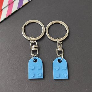 Heart <b>Building</b> <b>Block</b> Keychain Set Acrylic Brick DIY for Couples Love Charms Boyfriend Girlfriend Christmas Present - Product Image 5