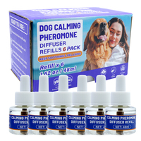 Recharges de diffuseur de phéromones calmantes pour chiens, lot de 6, 48 ml, soulage l'anxiété, le stress, les aboiements, la séparation, les orages et les voyages