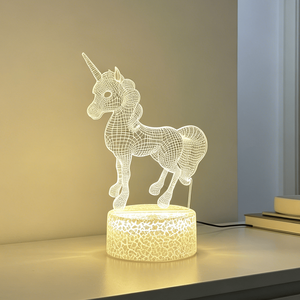 Hot Sale Warm <b>Light</b> Bedroom 3D Night <b>Light</b> 3D Cartoon Kids USB Bedside Lamp Table Lamp Christmas Gifts - Product Image 4