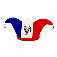 Chapeau de bouffon de la Coupe du Monde de football, casquette Joker avec drapeau national, chapeau de carnaval en peluche douce pour les fans de football, accessoires de costume pour fêtes et festivals
