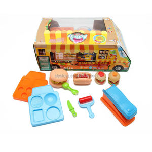 Kit d'argile sèche à l'air de camion de nourriture boue colorée Burger Hot Dog outils d'argile à <span class=keywords><strong>modeler</strong></span> pour les enfants - Product Image 3