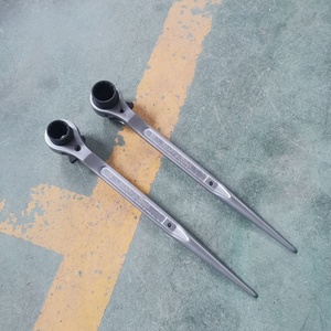 Chiave a cricchetto reversibile a doppia testa Chiree Tools, utensile manuale di qualità industriale, 19-22 mm, per impalcature e costruzioni, tipo Spud Podger - Product Image 4