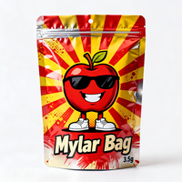 Sachet Mylar Doypack refermable anti-odeur, imprimé sur mesure, découpé sur mesure, pour fleurs et tabac, 3,5g 28g