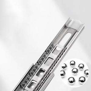 Correderas y guías telescópicas de extensión total de 45 mm con rodamientos de bolas de acero y plástico de doble vía <span class=keywords><strong>para</strong></span> <span class=keywords><strong>cajones</strong></span> de dormitorios - Product Image 2