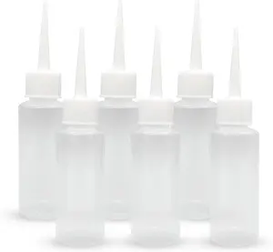 6 pieces 50ml extruded smear bottle Precision bottle suitable for hair salon