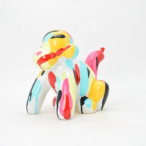 Escultura de <span class=keywords><strong>Perro</strong></span> Globo Inflable Personalizada de Jeff <span class=keywords><strong>Koons</strong></span>, Estatua de Bearbrick de Fibra de Vidrio Epoxi para Decoración de Mesa - Product Image 6