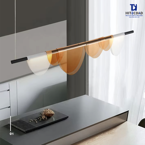 HITECDAD 40 واط مزدوج اللون مصدر الضوء الأجهزة + الاكريليك غرفة المعيشة غرفة الطعام غرفة نوم فندق الثريا - Product Image 4