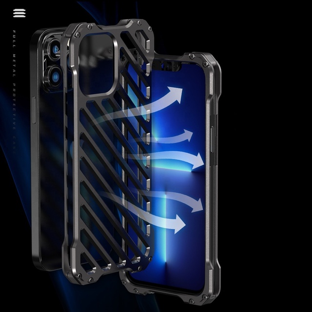 Heat Dissipation Aluminum Alloy Phone Case for iphone 14 Pro Max Cooling Phone case for iphone 12 13 Pro Max