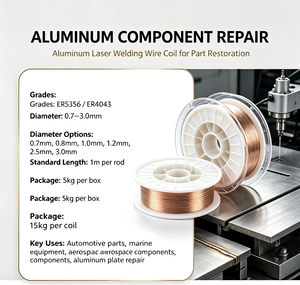 ER5356 ER4043 Matériau de soudage laser de qualité supérieure, directement de l'usine, 15KG/Bobine pour la réparation au laser des moules de fonderie sous pression en aluminium - Product Image 6