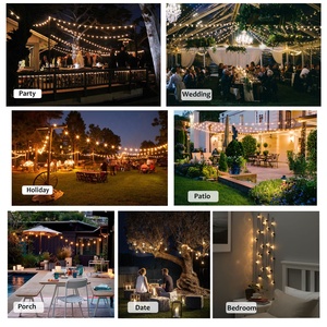 <span class=keywords><strong>Guirlande</strong></span> lumineuse <span class=keywords><strong>solaire</strong></span> <span class=keywords><strong>LED</strong></span> connectable étanche pour jardin extérieur, ampoule Edison globe, pour patio, vacances - Product Image 4