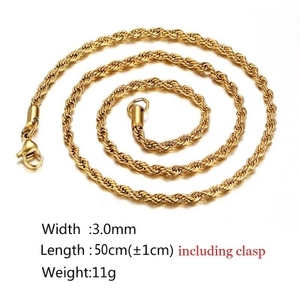 Gioielli personalizzati donna uomo collana girocollo in oro 18 carati con catena grossa in acciaio inossidabile - Product Image 4