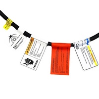 Étiquette adhésive métallique imperméable personnalisée pour câbles d'électronique grand public