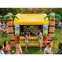 Bar gonflable portable professionnel Tiki avec palmiers pour événements extérieurs, fête, PVC durable, service OEM