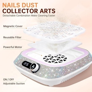 Nail Dust Collector with Reusable Filter Powerful Vacuum Fan Dust Collector Compact Dust Suction Machine - Product Image 3