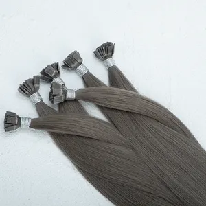 Wholesale Cuticle Aligned Double Drawn Prebonded Tip Hair Flat tip Human Extension